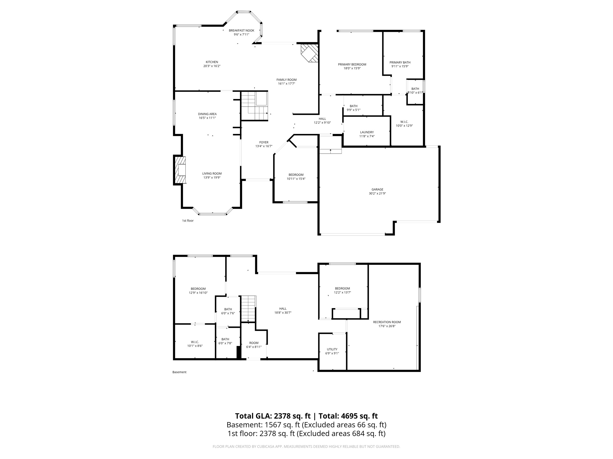 All floors combined with dimensions
